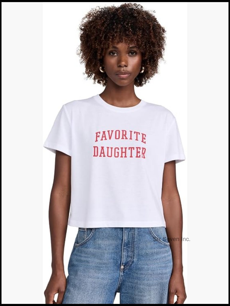 Cropped Collegiate Tee - Short Sleeve Crew Neck